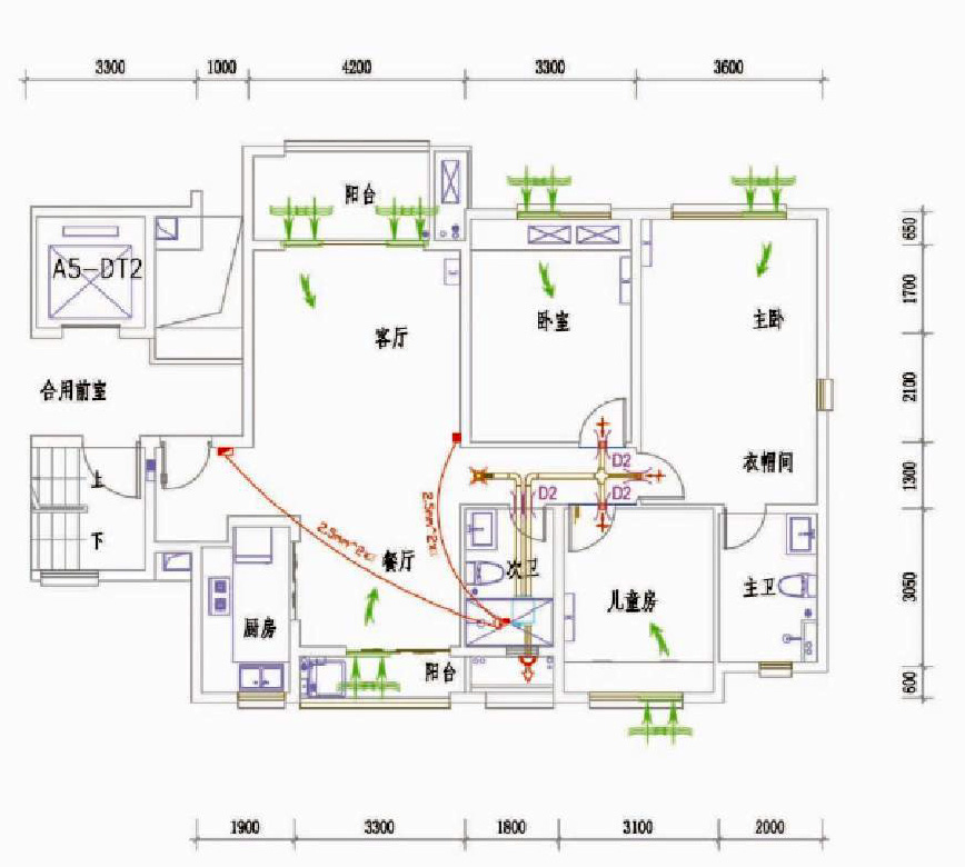  戶式單向流新風換氣方案